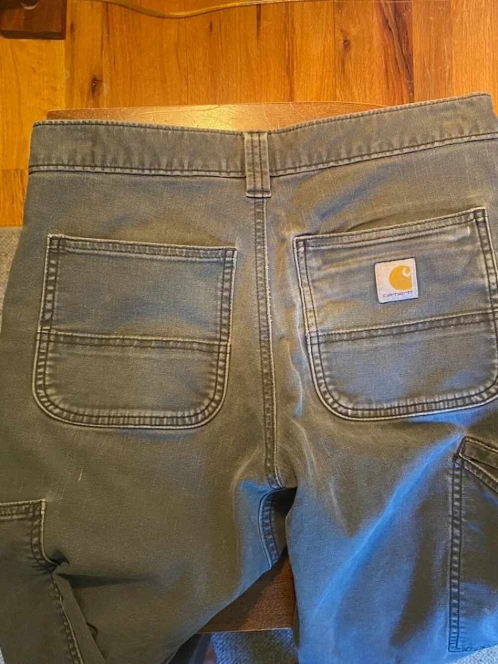 Beautifully Worn Carhartt Women's Double Knee Work Pants, Relaxed Fit, 30 x 32